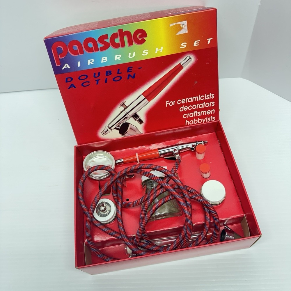 Vintage Paasche VL Double Action Airbrush Set (VL-SET) VGC